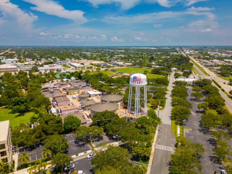 Aerial View of Stuart, FL's Shoreline